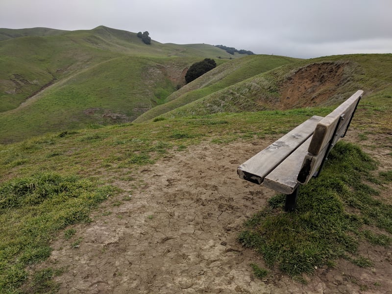 Bench at crest
