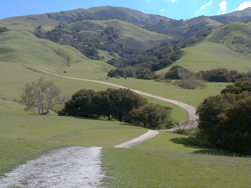 View to peak and trail ahead