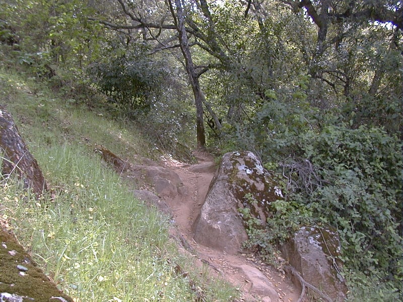 Between rocks