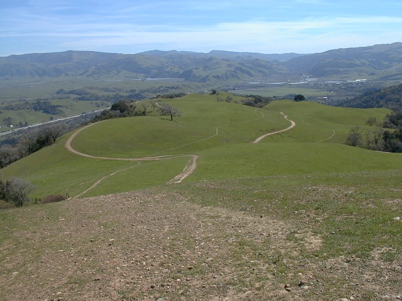 View along the rolling ridge south